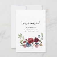 Floral Address Change Update Moving Announcement