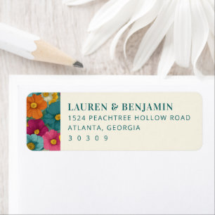 Floral Address Label for Lauren & Benjamin