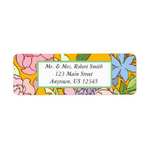 Floral Address Labels Customise Personalise
