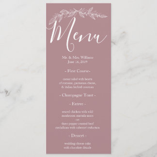 floral adoration menu