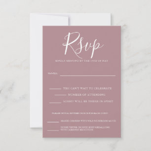 floral adoration RSVP card
