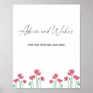 Floral advice and wishes for Newlyweds Poster