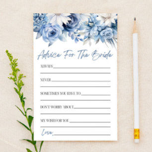 Floral Advice For The Bride Bridal Shower Game Stationery