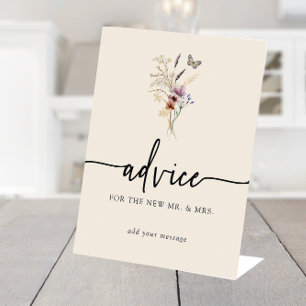 Floral Advice Wedding Sign