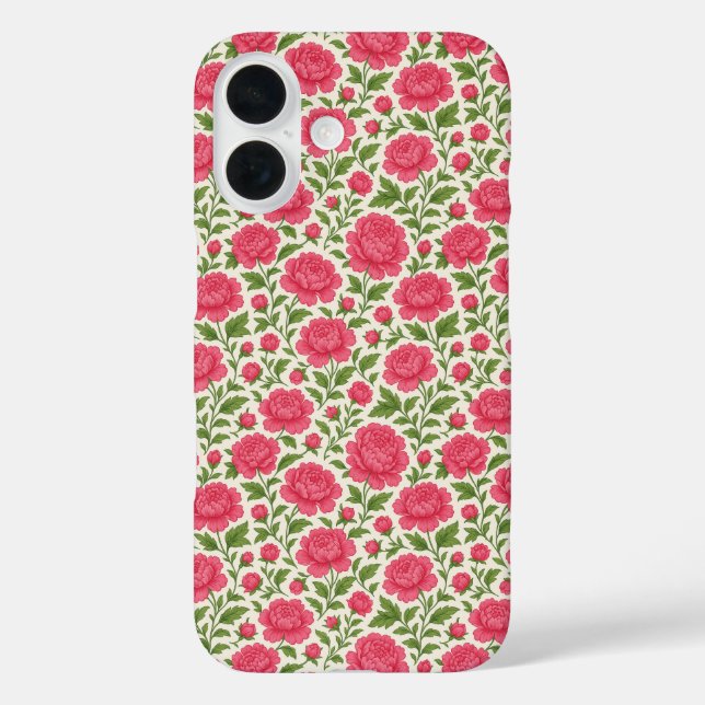Floral Aesthetic Lush Pink Peonies Case-Mate iPhone Case (Back)