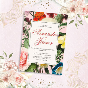Floral Aesthetic Wedding Invitation