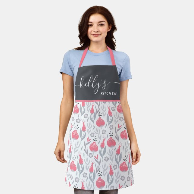 Floral All-Over Print Apron (Worn)