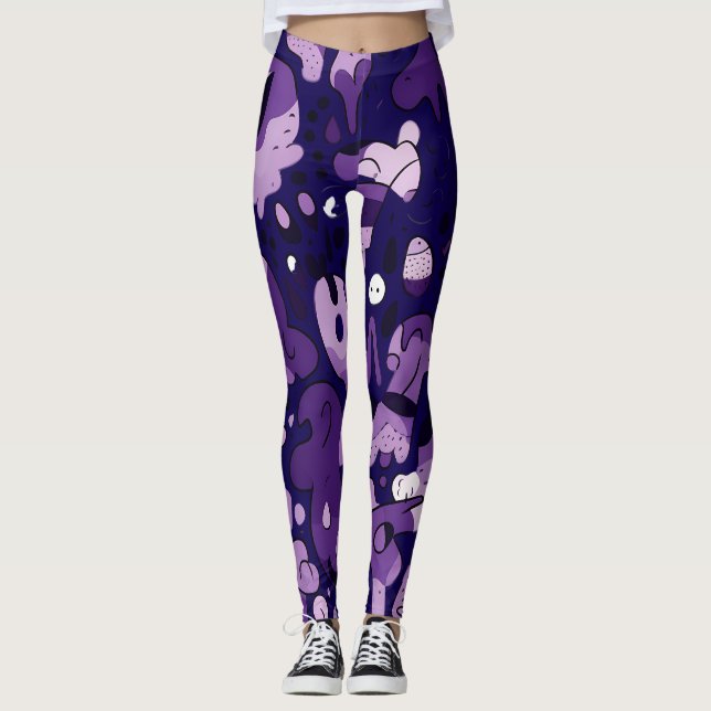 Floral All-Over Print Leggings (Front)