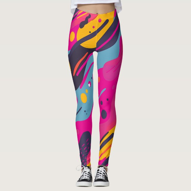 Floral All-Over Print Leggings (Front)
