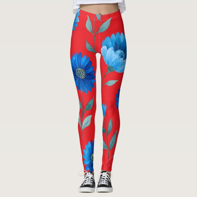 Floral All-Over Print Leggings (Front)