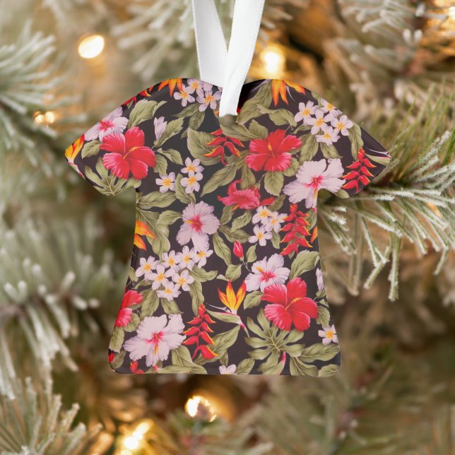 Floral Aloha Shirt Ornament (Tree)