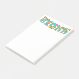 Floral Aloha Typography Post-it Notes