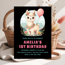 Floral Alpaca Birthday Party