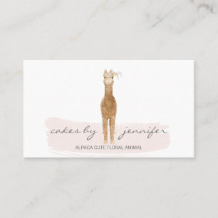 Floral Alpaca Farm Business Card