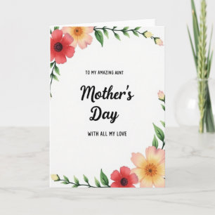 Floral Amazing Aunt Card