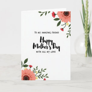 Floral Amazing Friend Card