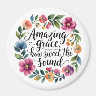 Floral Amazing Grace Magnet