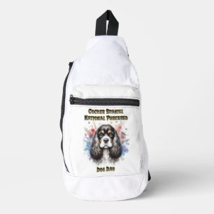 Floral American Cocker Spaniel Sling Bag