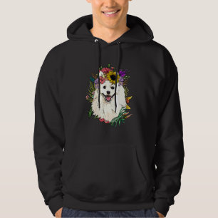 Floral American Eskimo Botanical Plant Flower Pet Hoodie