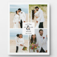 Floral Ampersand 4 Photo Collage Newly Wed Photo