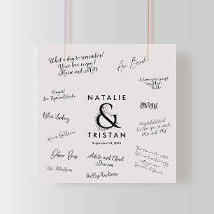 Floral Ampersand Wedding Guest Signing Poster