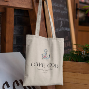 Floral Anchor Destination   Wedding Welcome Tote Bag