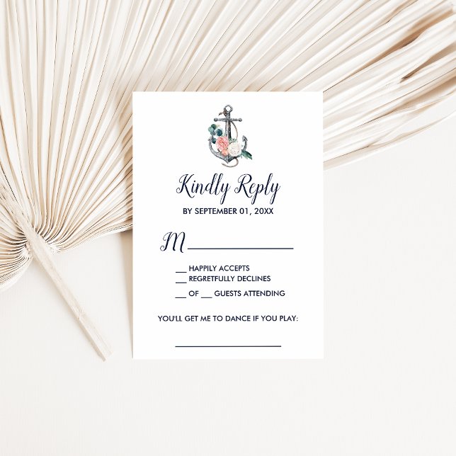 Floral Anchor | Summer Song Request RSVP Card (Creator Uploaded)