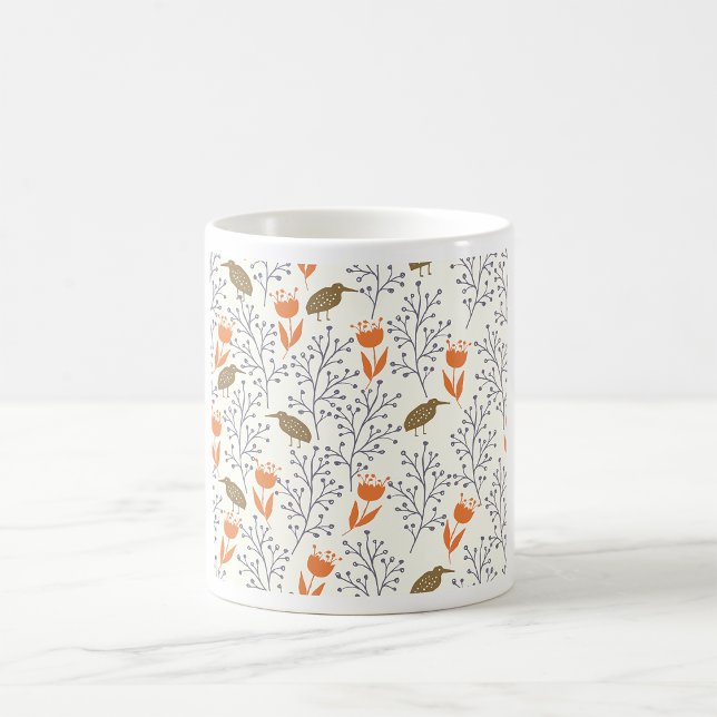 Floral and Bird Pattern Nature Inspired Coffee Mug (Creator Uploaded)