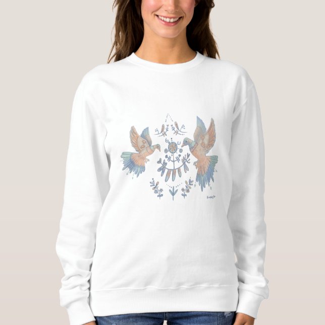 floral and birds  sweatshirt (Front)