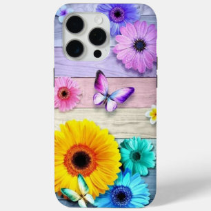 Floral and butterfly  iPhone 15 pro max case