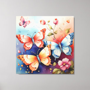 Floral and Butterfly Fine Art Print Chic 