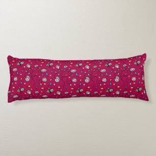 Floral and butterfly funny seamless pink pattern body cushion
