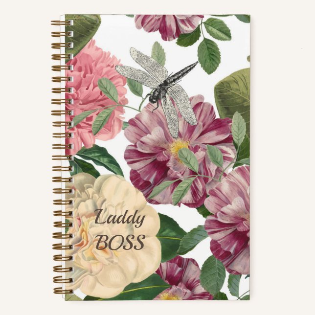 Floral and Butterfly notebook (Front)