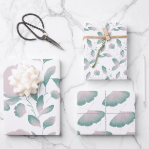 Floral and Butterfly  Wrapping Paper Sheet