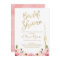 Floral and champagne bridal shower invitation