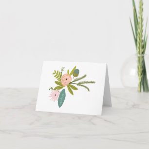Floral and Fauna Boho Thank You Card