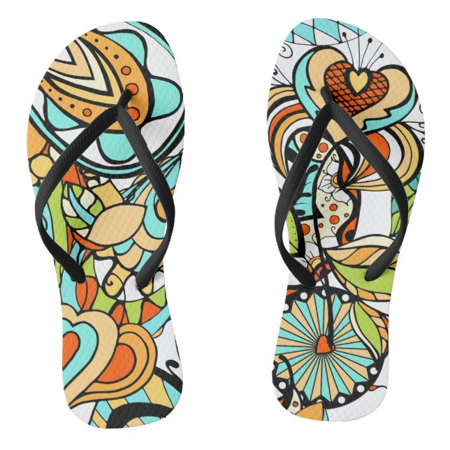 Floral And Glamour Seamless Modern   Jandals (Footbed)