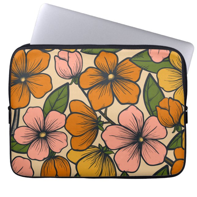 Floral And Glamour Seamless Pattern   Laptop Sleeve (Front)