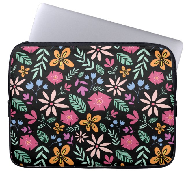 Floral And Glamour Seamless Pattern Natural    Laptop Sleeve (Front)