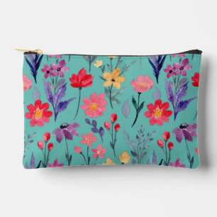 Floral And Glamour Seamless Pattern Nature Accessory Pouch
