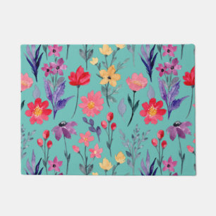 Floral And Glamour Seamless Pattern Nature Doormat