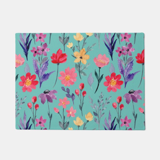Floral And Glamour Seamless Pattern Nature     Doormat (Front)