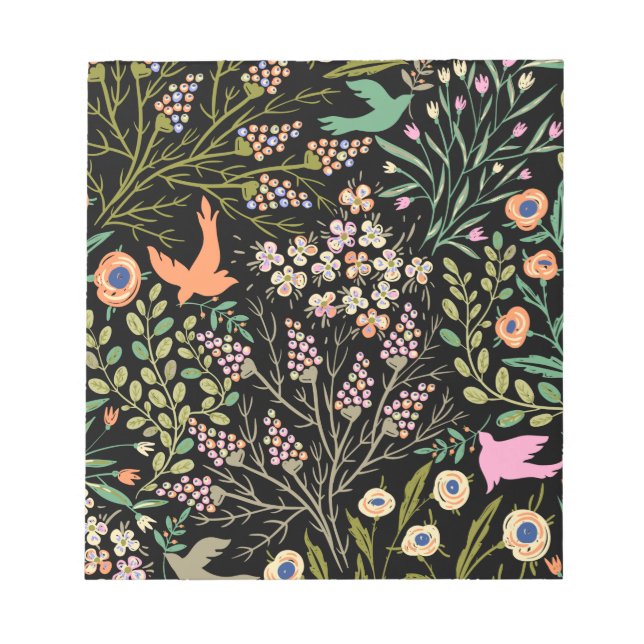 Floral And Glamour Seamless Pattern Summer Colour  Notepad (Front)