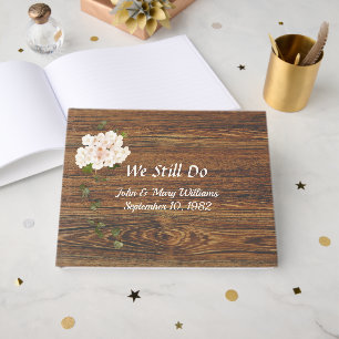 Floral and Ivy Bouquet Vow Renewal Guest Book