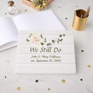 Floral and Ivy Bouquet Vow Renewal Guest Book