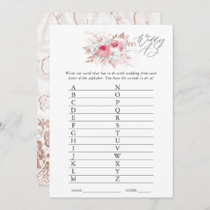 Floral and Lace Bridal Shower Game Invitation