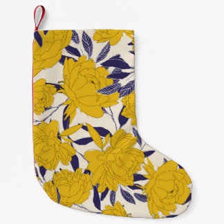 floral and leaf seamless pattern small christmas stocking