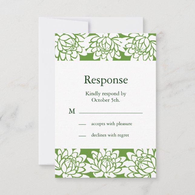Floral and Modern RSVP (Front)
