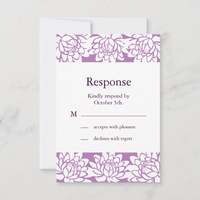 Floral and Modern RSVP (Front)