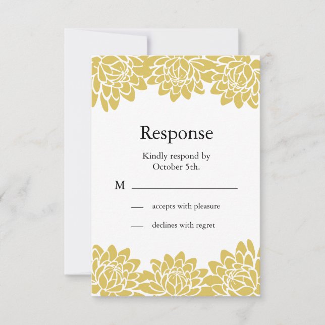 Floral and Modern RSVP (Front)